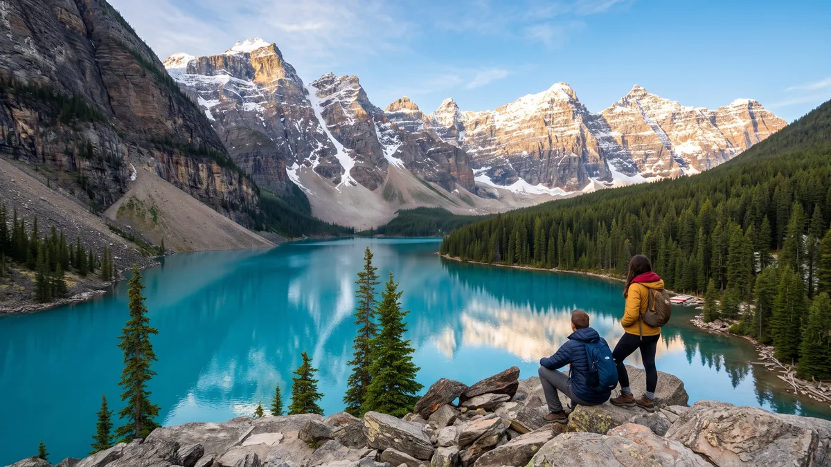 Paisaje de Canadá para viajeros que tramitan la visa de turismo canadiense